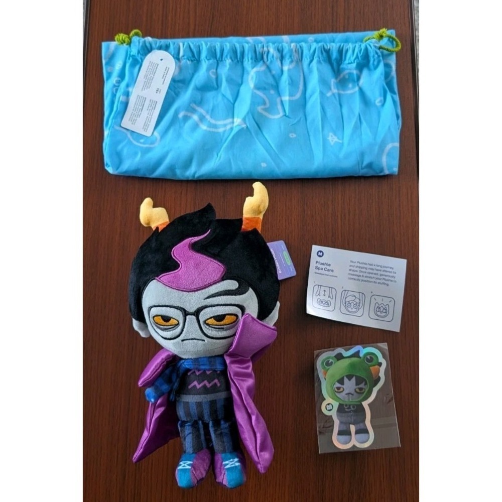 Makeship Homestuck Eridan Ampora Plush Bundle with Sticker New with Tags